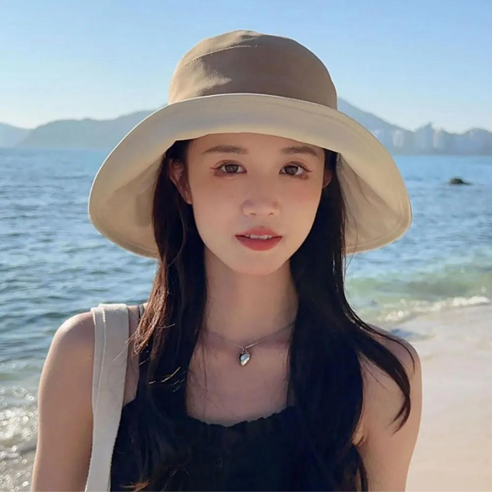 Womens Sun Hats Summer UPF 50  Large Brim Foldable Beach Sun Hat
