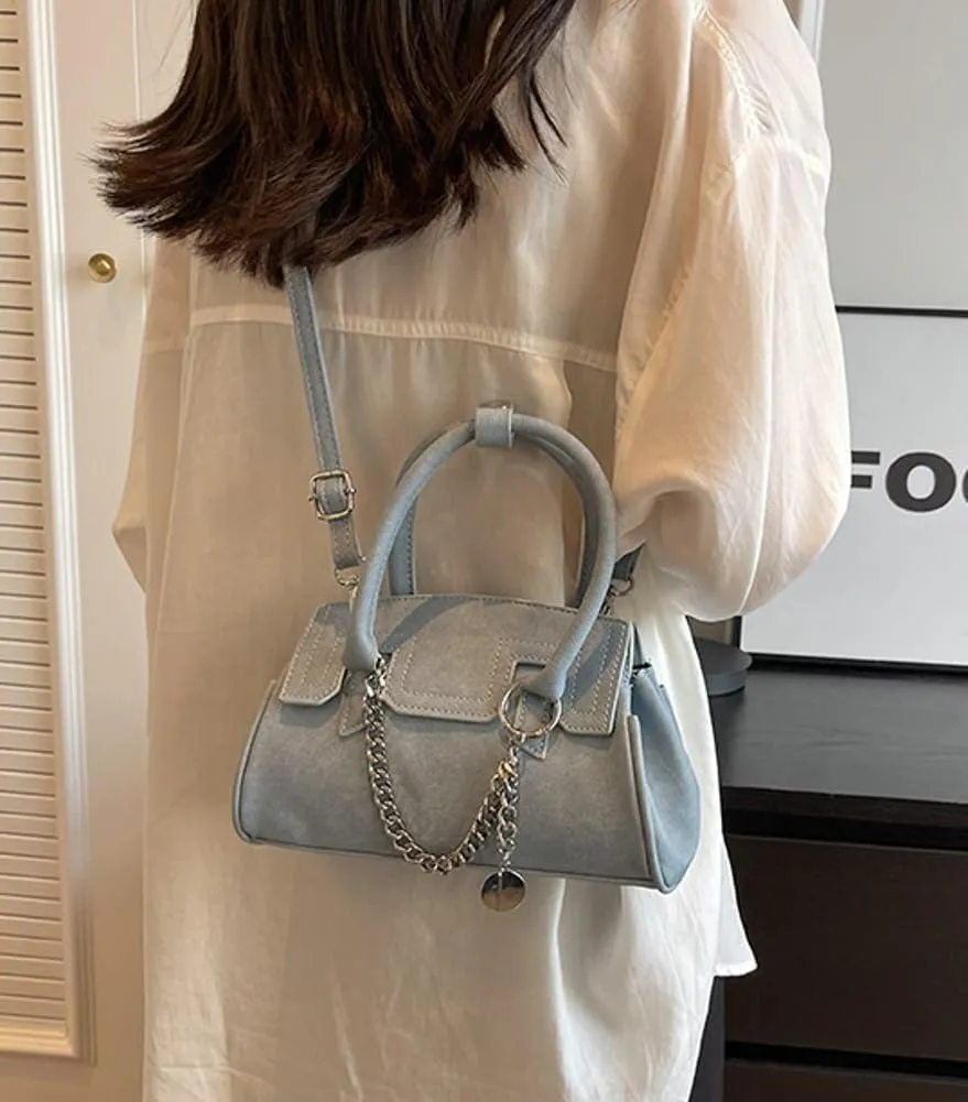Women's Y2K Style Small Crossbody Shoulder PU Leather Clutch Purse Satchel Hobo Handbag