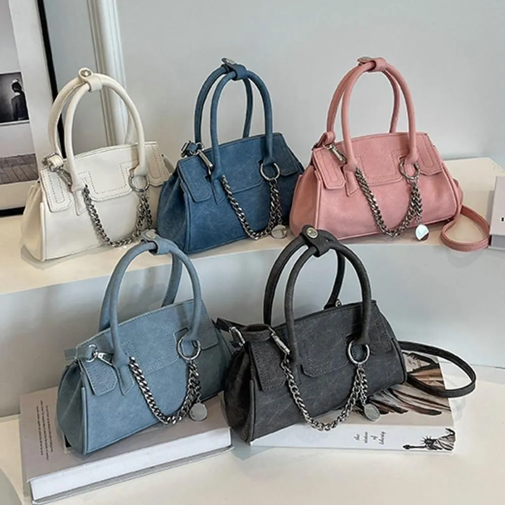 Women's Y2K Style Small Crossbody Shoulder PU Leather Clutch Purse Satchel Hobo Handbag