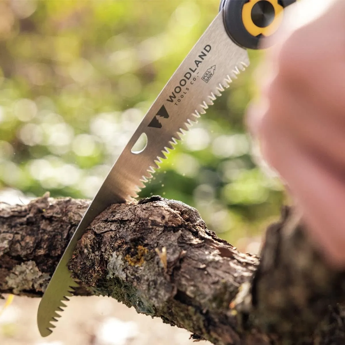 Woodland Tools Co. Duralight 10" Portable Folding Saw – Lightweight, Multi-Position Blade for Pruning, Camping, and Hunting