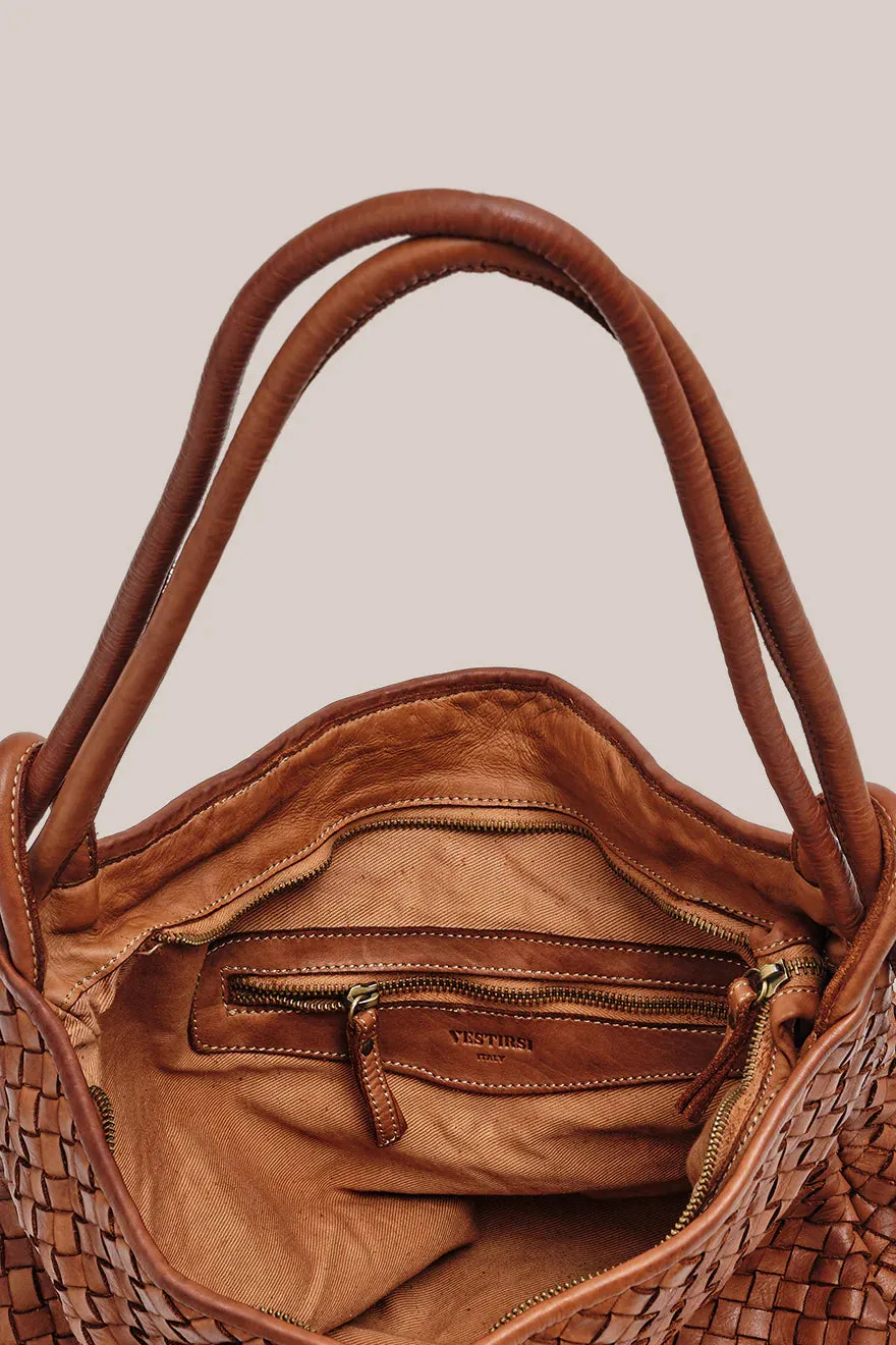 Woven Bella Backpack Tan