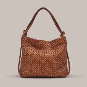 Woven Bella Backpack Tan