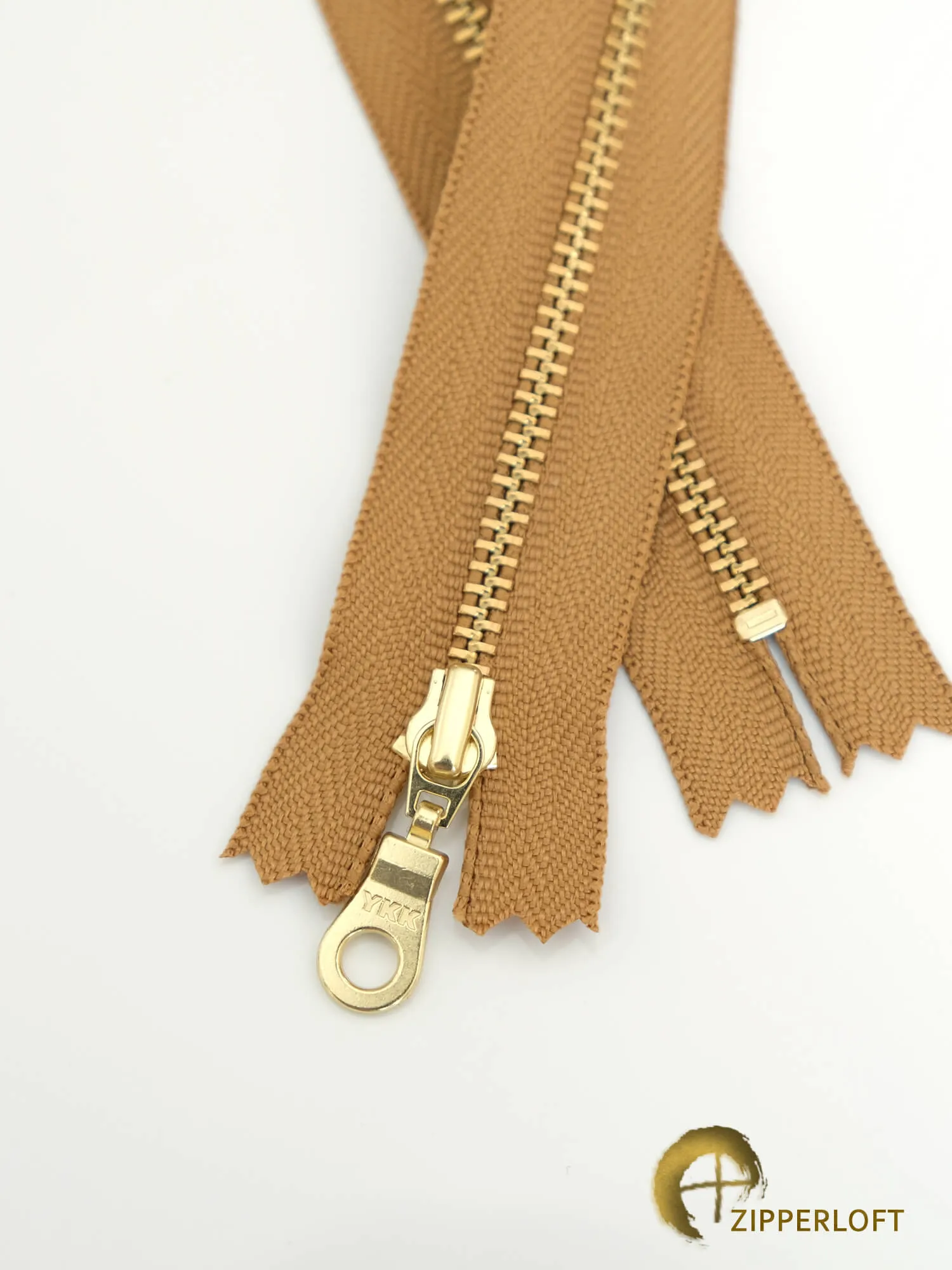 YKK #4.5 Golden-Brass (5-16" / 10.2-30.5cm) - 508 Butter-Scotch-Y