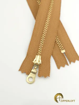YKK #4.5 Golden-Brass (5-16" / 10.2-30.5cm) - 508 Butter-Scotch-Y