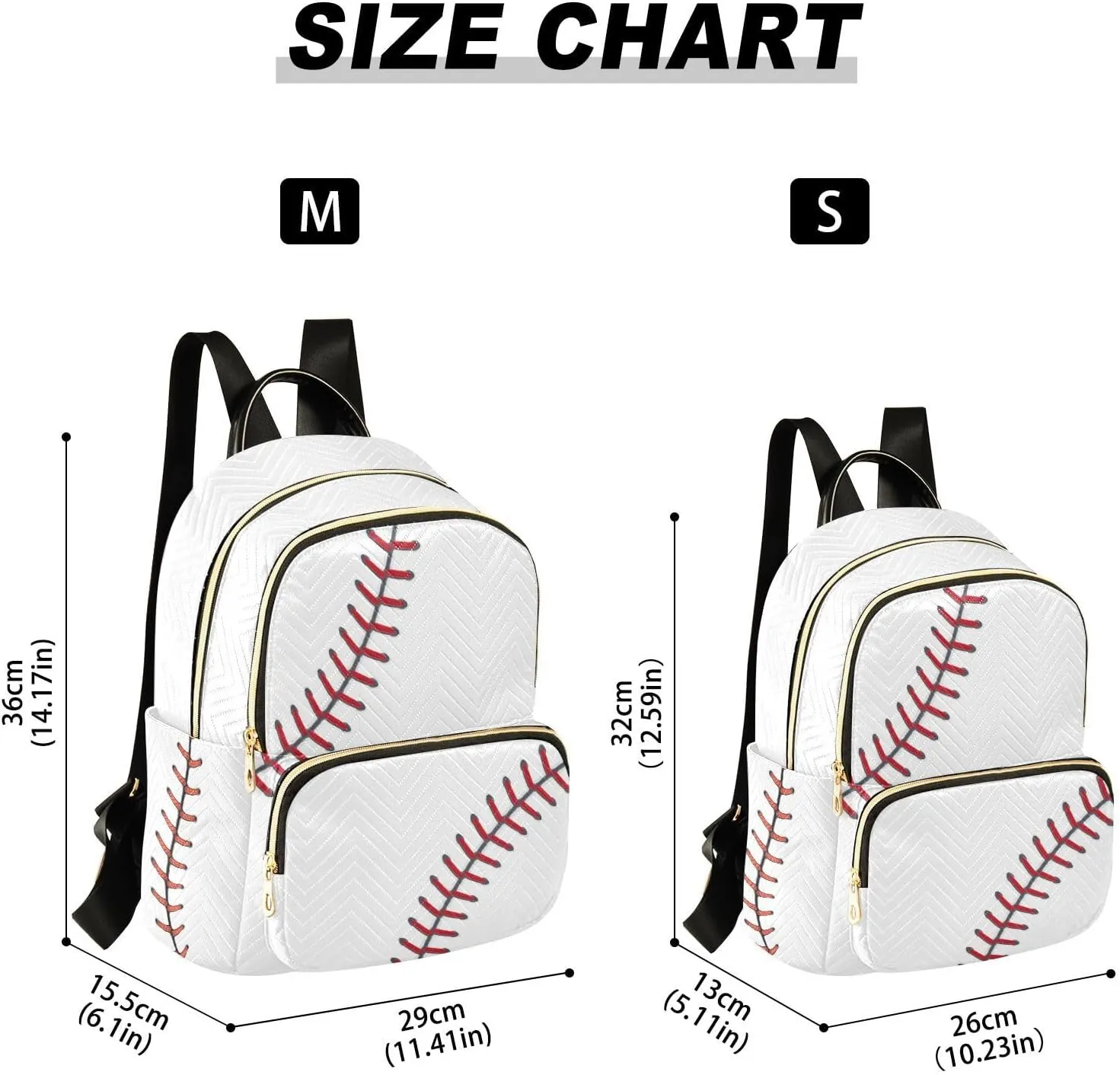 ZAZYXTJ Baseball Backpack Purse for Women Quilted Mini Fashion Backpacks Lightweight Travel Casual Backpack